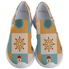 Nautical-elements-collection Women s Lightweight Slip Ons by Jancukart