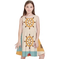 Nautical-elements-collection Kids  Skater Dress