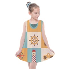 Nautical-elements-collection Kids  Summer Dress