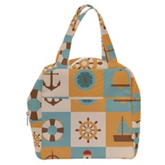 Nautical-elements-collection Boxy Hand Bag by Jancukart