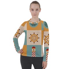 Nautical-elements-collection Women s Pique Long Sleeve Tee