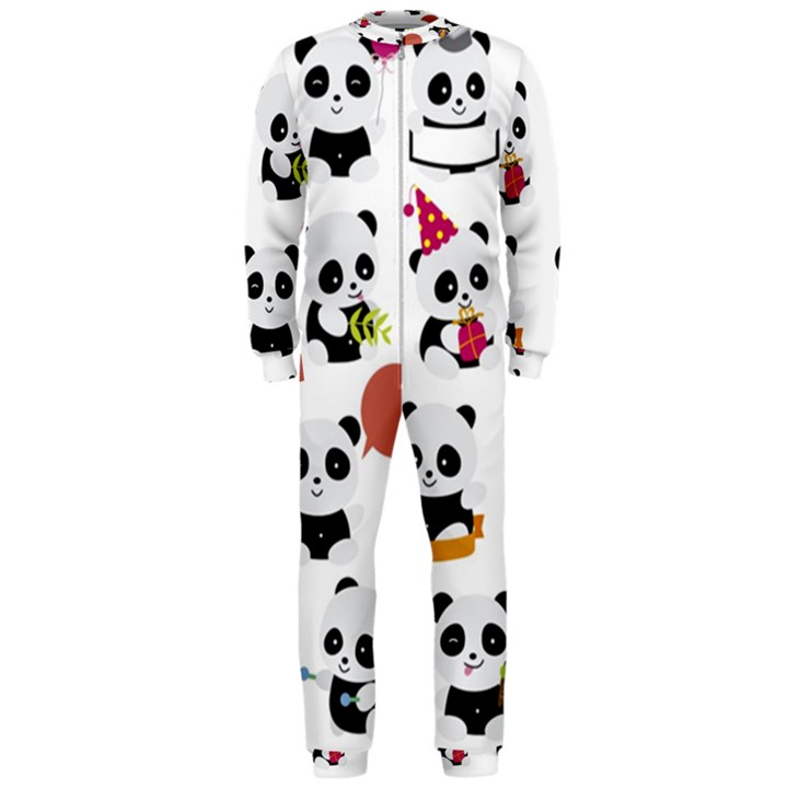 Playing-pandas-cartoons OnePiece Jumpsuit (Men)