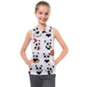 Playing-pandas-cartoons Kids  Sleeveless Hoodie View1