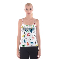 Vector-set-isolates-with-cute-birds-scandinavian-style Spaghetti Strap Top