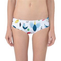 Vector-set-isolates-with-cute-birds-scandinavian-style Classic Bikini Bottoms