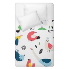 Vector-set-isolates-with-cute-birds-scandinavian-style Duvet Cover Double Side (single Size)