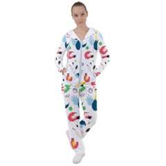 Vector-set-isolates-with-cute-birds-scandinavian-style Women s Tracksuit