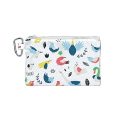 Vector-set-isolates-with-cute-birds-scandinavian-style Canvas Cosmetic Bag (small)