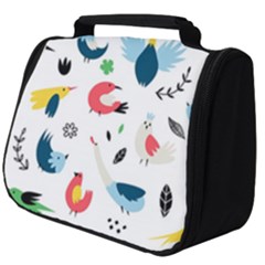 Vector-set-isolates-with-cute-birds-scandinavian-style Full Print Travel Pouch (big) by Jancukart