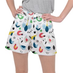 Vector-set-isolates-with-cute-birds-scandinavian-style Ripstop Shorts