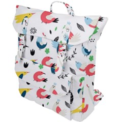 Vector-set-isolates-with-cute-birds-scandinavian-style Buckle Up Backpack