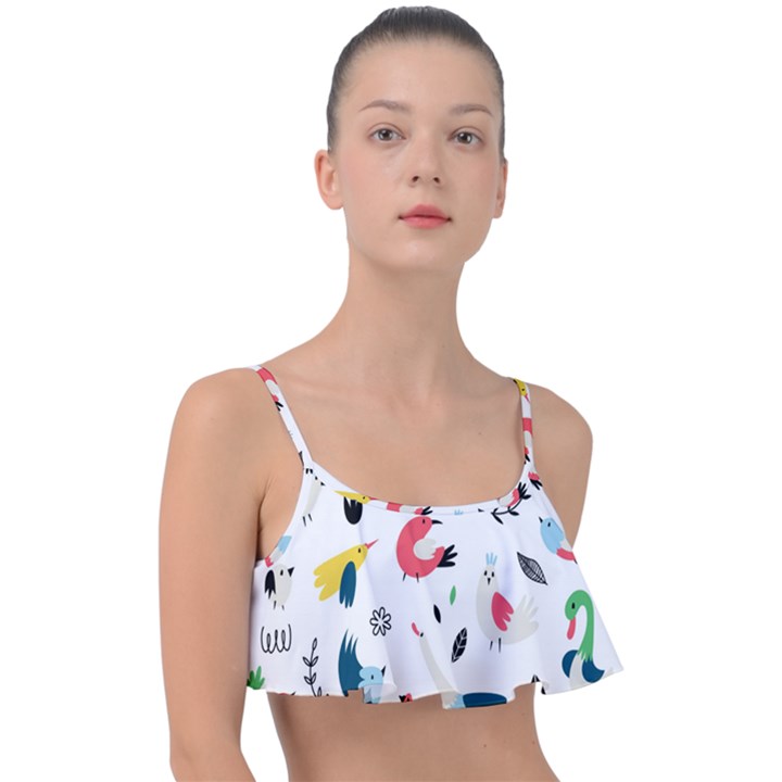 Vector-set-isolates-with-cute-birds-scandinavian-style Frill Bikini Top