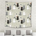 Cute-cat-seamless-pattern Square Tapestry (Large) View2