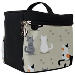 Cute-cat-seamless-pattern Make Up Travel Bag (big)