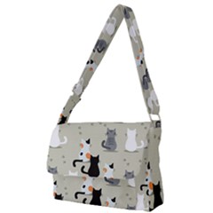 Cute-cat-seamless-pattern Full Print Messenger Bag (s)