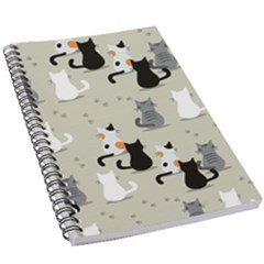 Cute-cat-seamless-pattern 5 5  X 8 5  Notebook by Jancukart