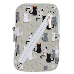 Cute-cat-seamless-pattern Belt Pouch Bag (large)