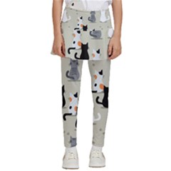 Cute-cat-seamless-pattern Kids  Skirted Pants