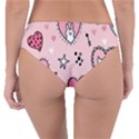 Cartoon-cute-valentines-day-doodle-heart-love-flower-seamless-pattern-vector Reversible Classic Bikini Bottoms View4