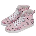 Cartoon-cute-valentines-day-doodle-heart-love-flower-seamless-pattern-vector Men s Hi-Top Skate Sneakers View2