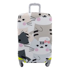 Cute-cat-couple-seamless-pattern-cartoon Luggage Cover (small) by Jancukart