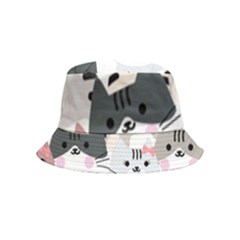 Cute-cat-couple-seamless-pattern-cartoon Bucket Hat (kids)