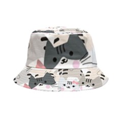 Cute-cat-couple-seamless-pattern-cartoon Inside Out Bucket Hat