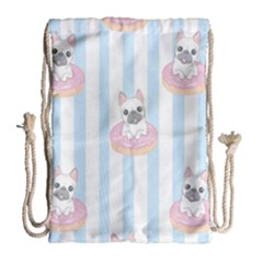 French-bulldog-dog-seamless-pattern Drawstring Bag (large)