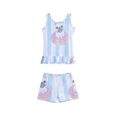 French-bulldog-dog-seamless-pattern Kids  Boyleg Swimsuit