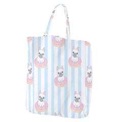 French-bulldog-dog-seamless-pattern Giant Grocery Tote