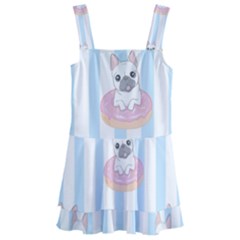 French-bulldog-dog-seamless-pattern Kids  Layered Skirt Swimsuit