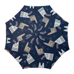 Colorful-cute-cats-seamless-pattern Golf Umbrellas