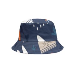 Colorful-cute-cats-seamless-pattern Inside Out Bucket Hat (kids)