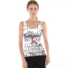 Cute-cat-chef-cooking-seamless-pattern-cartoon Tank Top