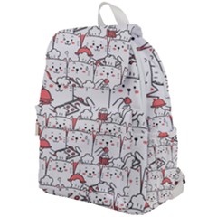 Cute-cat-chef-cooking-seamless-pattern-cartoon Top Flap Backpack