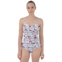 Cute-cat-chef-cooking-seamless-pattern-cartoon Sweetheart Tankini Set