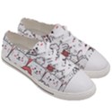 Cute-cat-chef-cooking-seamless-pattern-cartoon Men s Low Top Canvas Sneakers View3