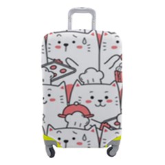 Cute-cat-chef-cooking-seamless-pattern-cartoon Luggage Cover (small) by Jancukart