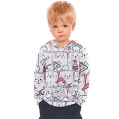 Cute-cat-chef-cooking-seamless-pattern-cartoon Kids  Overhead Hoodie