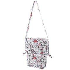 Cute-cat-chef-cooking-seamless-pattern-cartoon Folding Shoulder Bag