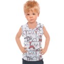 Cute-cat-chef-cooking-seamless-pattern-cartoon Kids  Sport Tank Top View1