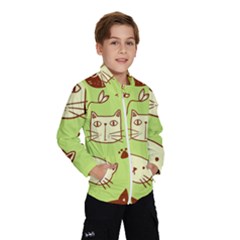 Cute-hand-drawn-cat-seamless-pattern Kids  Windbreaker