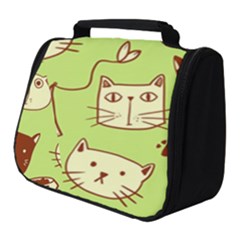 Cute-hand-drawn-cat-seamless-pattern Full Print Travel Pouch (small) by Jancukart