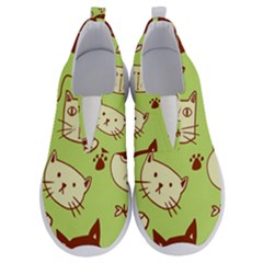 Cute-hand-drawn-cat-seamless-pattern No Lace Lightweight Shoes