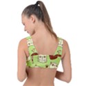 Cute-hand-drawn-cat-seamless-pattern Front Tie Bikini Top View2