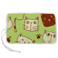 Cute-hand-drawn-cat-seamless-pattern Pen Storage Case (m) by Jancukart