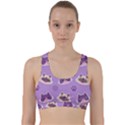 Cute-colorful-cat-kitten-with-paw-yarn-ball-seamless-pattern Back Weave Sports Bra View1