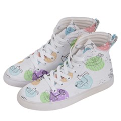 Cartoon-bird-cute-doodle-bird Women s Hi-top Skate Sneakers