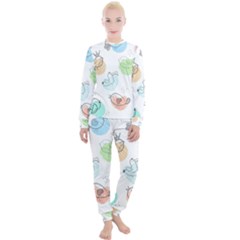 Cartoon-bird-cute-doodle-bird Women s Lounge Set