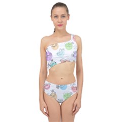 Cartoon-bird-cute-doodle-bird Spliced Up Two Piece Swimsuit